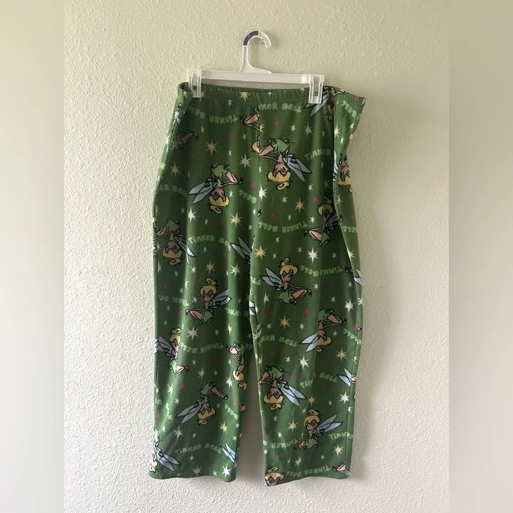 Disney Tinkerbell Pajama Pants Womens 2X Green Fleece Sleepwear - Picture 8 of 8